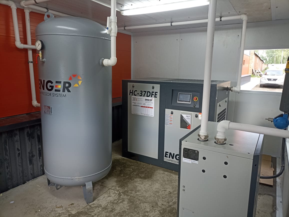 Винтовой компрессор Enger HC-37DFE 8  для ООО "Мороз"