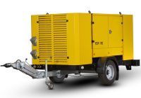 Винтовой компрессор Atmos PDP 190-14 (на шасси, рег. высота, с тормозами)